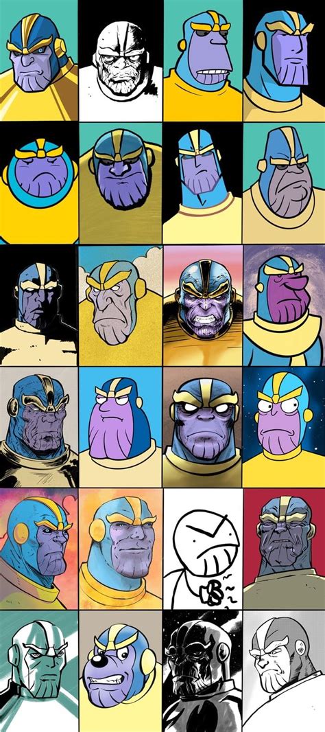 Thanos In 24 Different Comic Book Artist Styles by Jakub Dębski : r/comicbooks