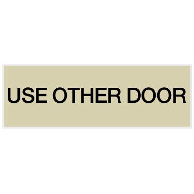 Use Other Door - Engraved Door Signs | Seton