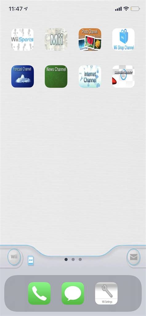 Inspired by /u/samstelck’s wii background wallpaper, I set shortcuts to apps using wii menu ...