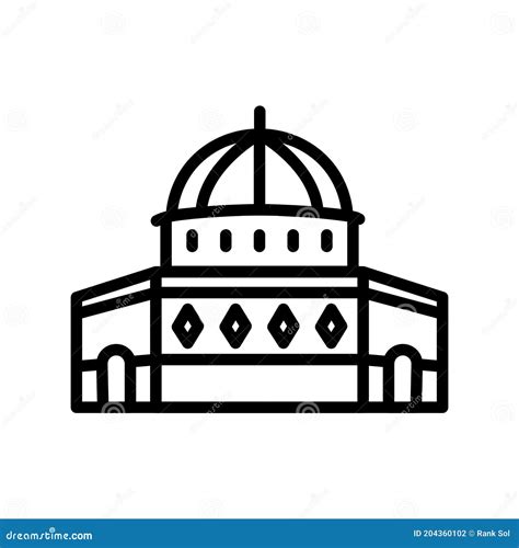 Al Aqsa Mosque, Jerusalem, Palestine, Masjid Fully Editable Vector Icons Stock Vector ...