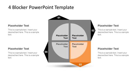 Editable template of 4 Blocks - SlideModel