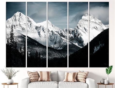 Black White Mountain Black and White Art Mountain Wall Art, Mountain ...