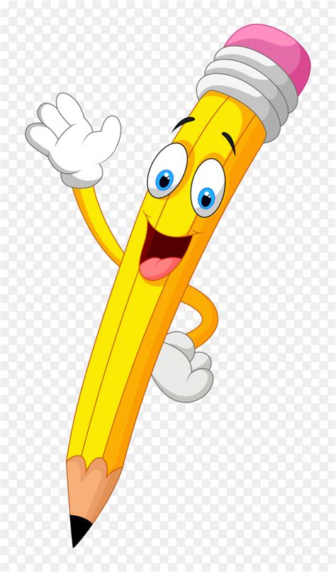 Yellow cartoon pencil premium vector PNG - Similar PNG