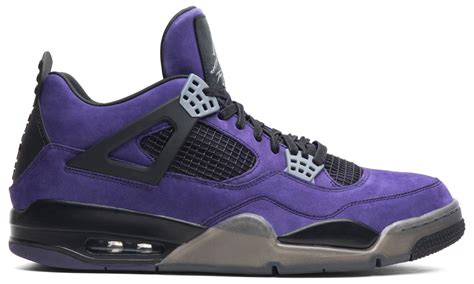 Undefeated Air Jordan 4 2005 vs Travis Scott Air Jordan 4 Purple Suede ...