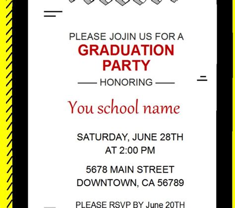 Formal College Graduation Invitation Wording