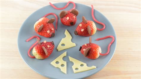 Fun Food Tutorial: How to Make Strawberry Mice | Strawberry mouse, Fun kids food, Kids party food