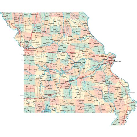 Missouri Road Map - MO Road Map - Missouri Highway Map