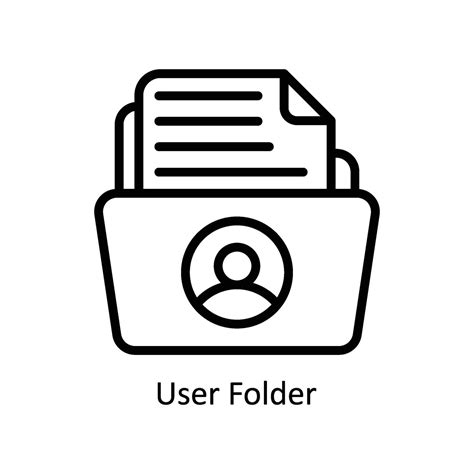 User Folder vector outline icon style illustration. EPS 10 File ...