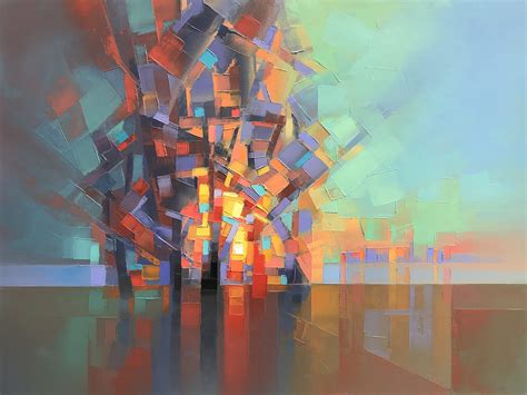 Bold Brushstrokes Energize Abstract, Pixelated Landscapes by Artist Jason Anderson - Art Lover News