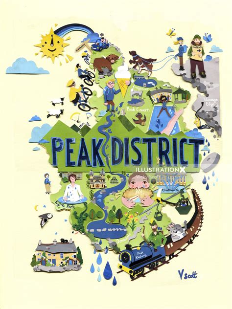 Peak District Map | Illustration by Vicky Scott