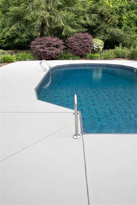 DIY Painted Concrete Pool Deck and Patio - Bless'er House