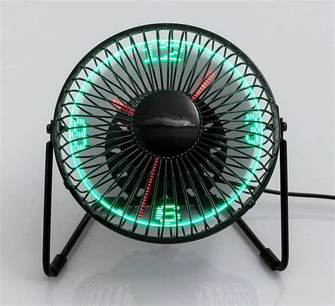 USB LED Clock Fan - NoveltyStreet