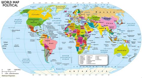 World Political Map Printable list of countries of the world continents world map with countries ...