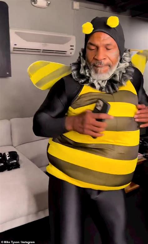 Mike Tyson dances in wacky bumblebee costume before judging spelling bee on Jimmy Kimmel Live ...