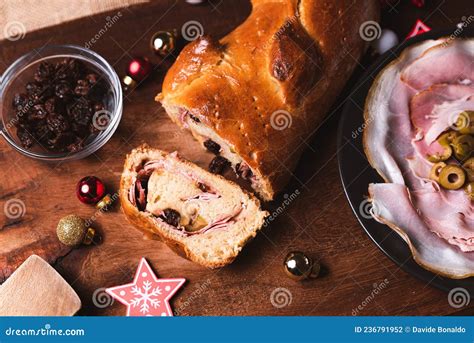 A Slice of Traditional Venezuelan Christmas Food Known As Stock Photo ...