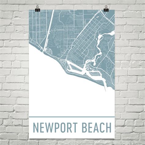 Newport Beach Map, Newport Beach Art, Newport Beach Print, Newport ...