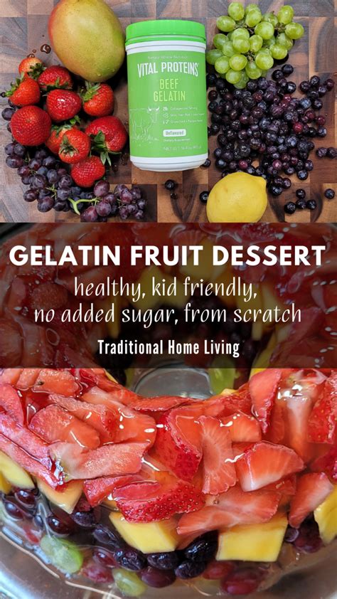 Summer Gelatin Fruit Dessert - Traditional Home Living