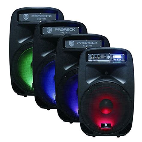 PRORECK PARTY 15 Portable 15-Inch 2000 Watt 2-Way Powered PA Speaker ...