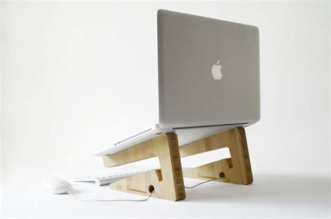 Wood laptop stand / notebook riser: beautiful simple and functional ...