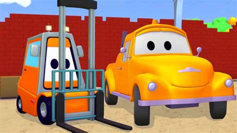 Tom The Tow Truck and the Forklift in Car City | Trucks cartoon for kids - YouTube