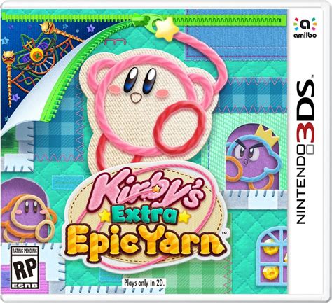 Kirby's Extra Epic Yarn boxart, screenshots