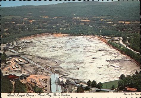 World's Largest Quarry Mount Airy, NC Postcard