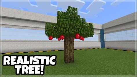 How to make a Realistic Tree with Apple in Minecraft PE 1.7!!! - YouTube