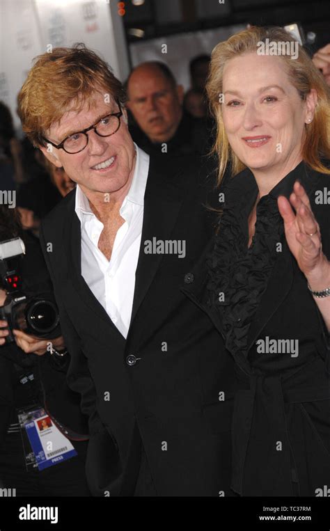 LOS ANGELES, CA. November 02, 2007: Robert Redford & Meryl Streep at the AFI Fest 2007 opening ...