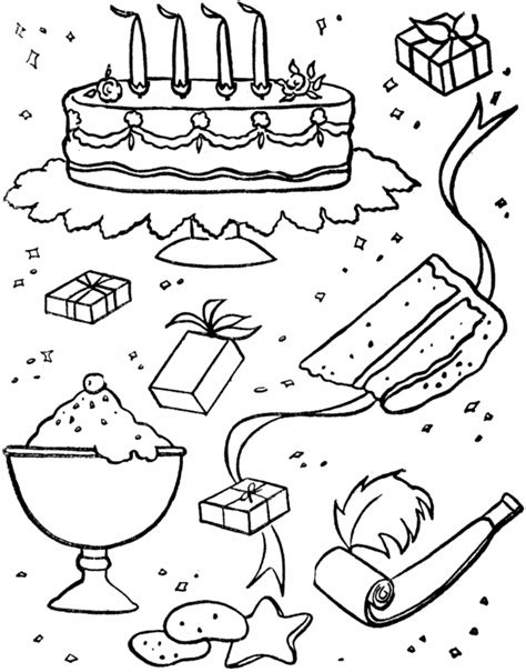 Birthday Party Coloring Pages - Coloring Home