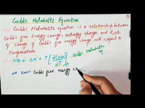 Gibbs Helmholtz Equation Derivation|Gibbs Free Energy|Physical Chemistry|Urdu|Hindi|Saad Anwar ...