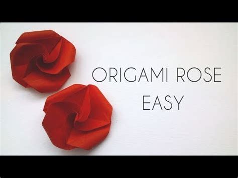 Origami Rose Easy - Origami Tutorial - YouTube