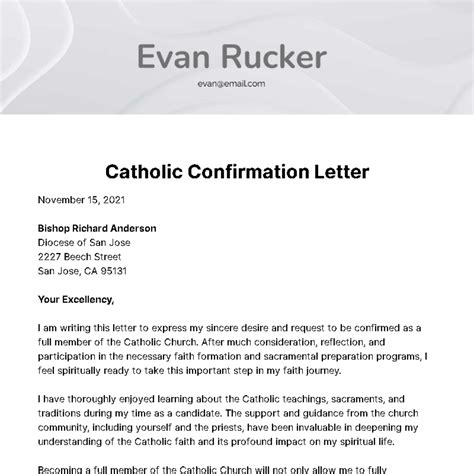 Free Catholic Confirmation Letter Template - Edit Online & Download ...