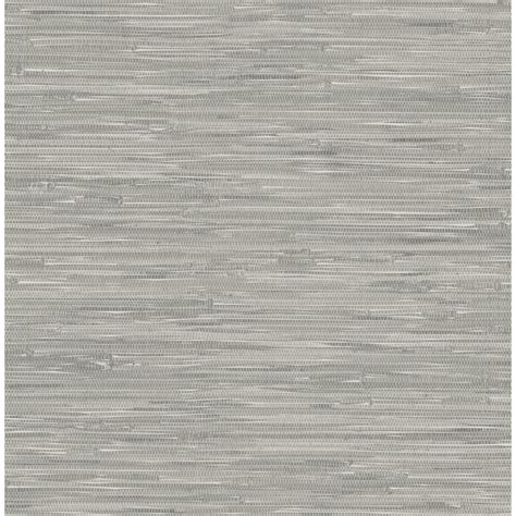 NuWallpaper Gray Vinyl Grasscloth Wallpaper at Lowes.com