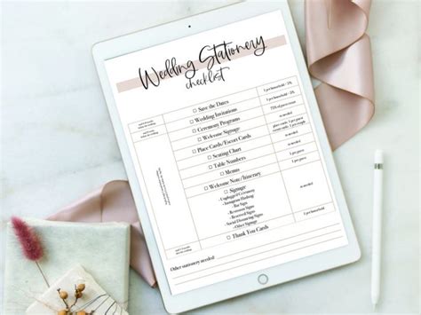 Wedding Stationery Checklist - someday paper co