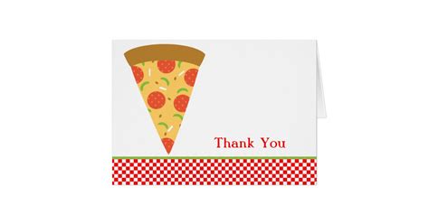 Pizza Slice Thank You Card | Zazzle