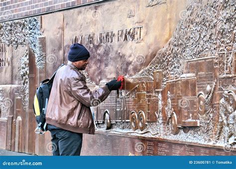 The FDNY 9.11.01 Memorial Wall Editorial Photo - Image of financial ...