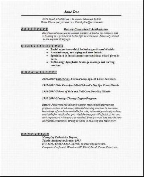 Aesthetician Resume, Occupational:examples,samples Free edit with word