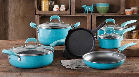 Pioneer Woman Cookware Set Review : Porcelain Enamel 10-Piece Set