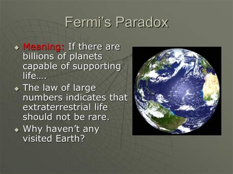 PPT - THE FERMI PARADOX PowerPoint Presentation - ID:1579914