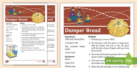 Damper Bread Recipe - Early Years and Primary Aged Students