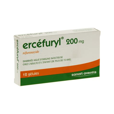 Ercefuryl 200 mg boîte de 12 gélules Sanofi Aventis (médicament conseil) - Pharmacie en ligne ...