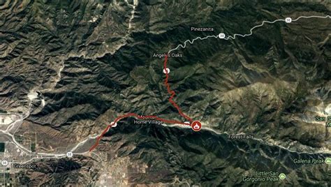 This map shows where the Valley fire is burning near Forest Falls ...