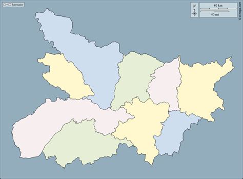 Bihar free map, free blank map, free outline map, free base map outline ...