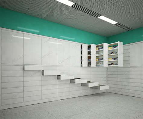 Shop Display Pharmacy Shelves Equipment Medical Cabinet With Drawers ...