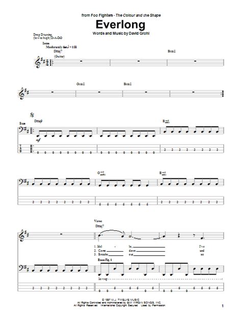 Everlong by Foo Fighters - Bass Tab - Guitar Instructor