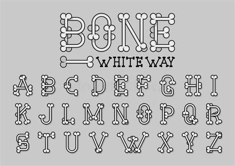 Font Design of BONE with Outline and Shadow Effect in Spooky and ...