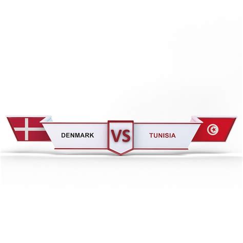 Premium PSD | Tunisia vs denmark match world cup