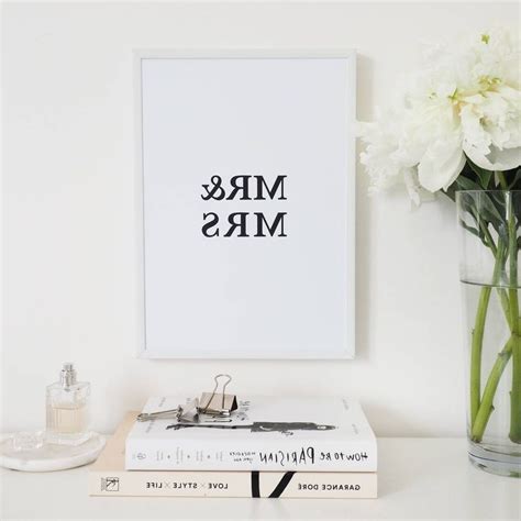 15 Inspirations Mr and Mrs Wall Art