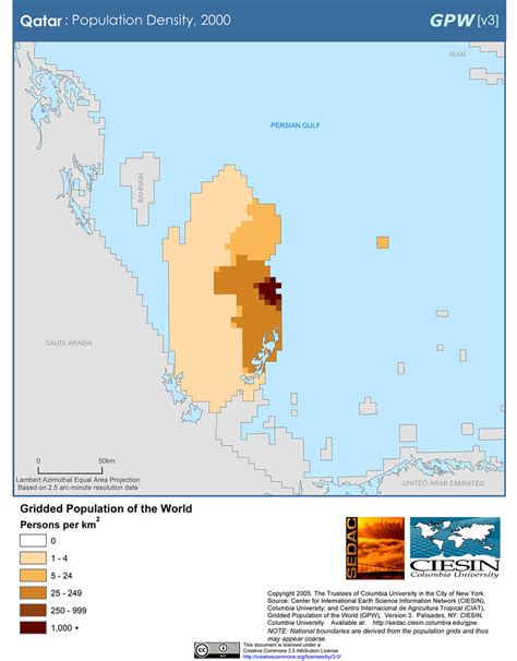 Qatar: Population Density, 2000 | SEDACMaps | Flickr