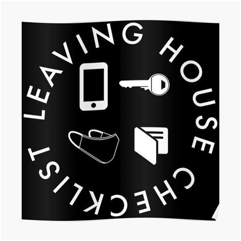 "Leaving house checklist" Poster by Designsfromkev | Redbubble